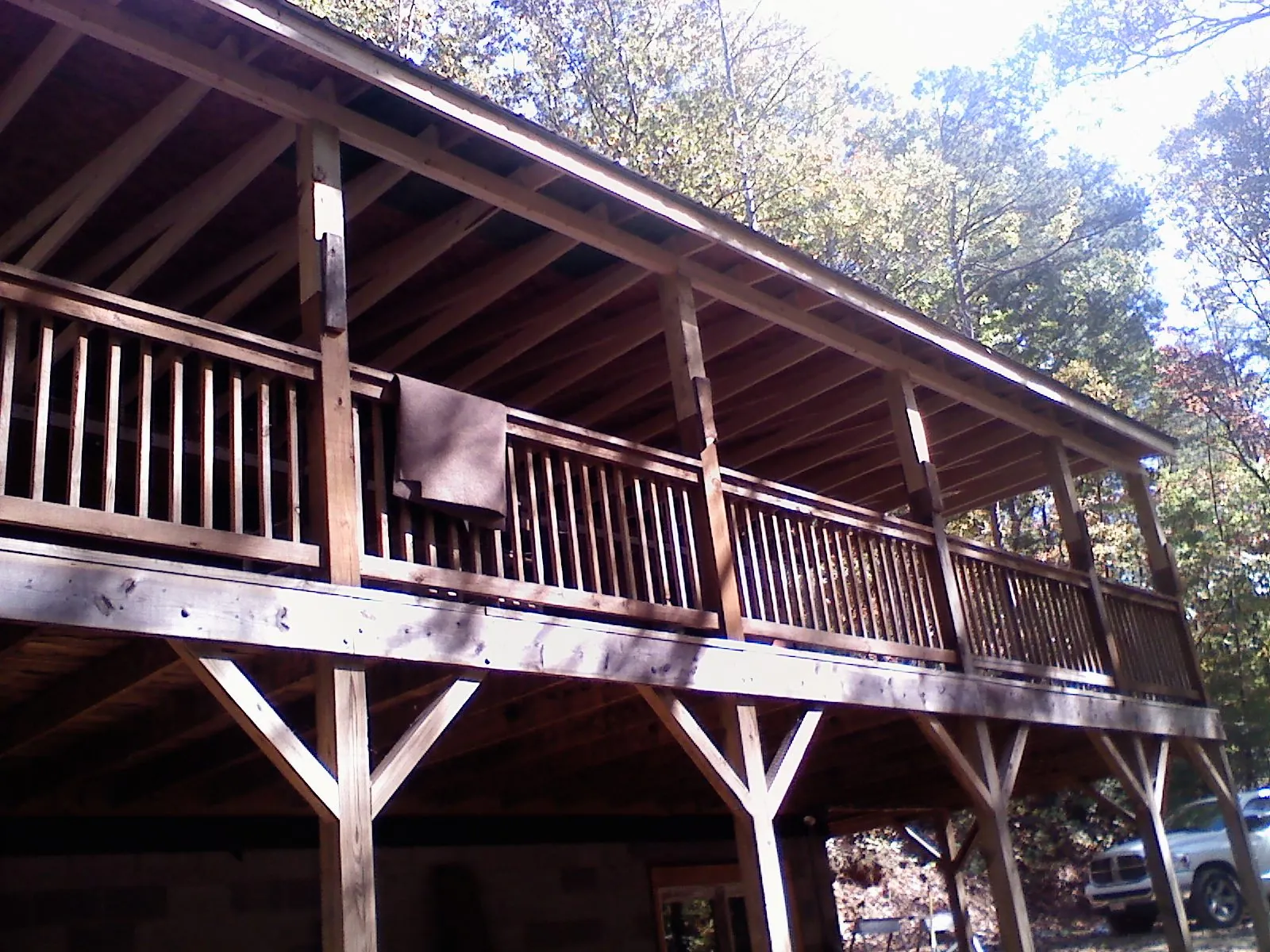 Timber framing under a new elevated porch and deck — Roof Leak Repair in Claridge by Roofing Brothers